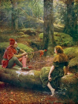  Collier Canvas - in the forest of arden 1892 John Collier Pre Raphaelite Orientalist